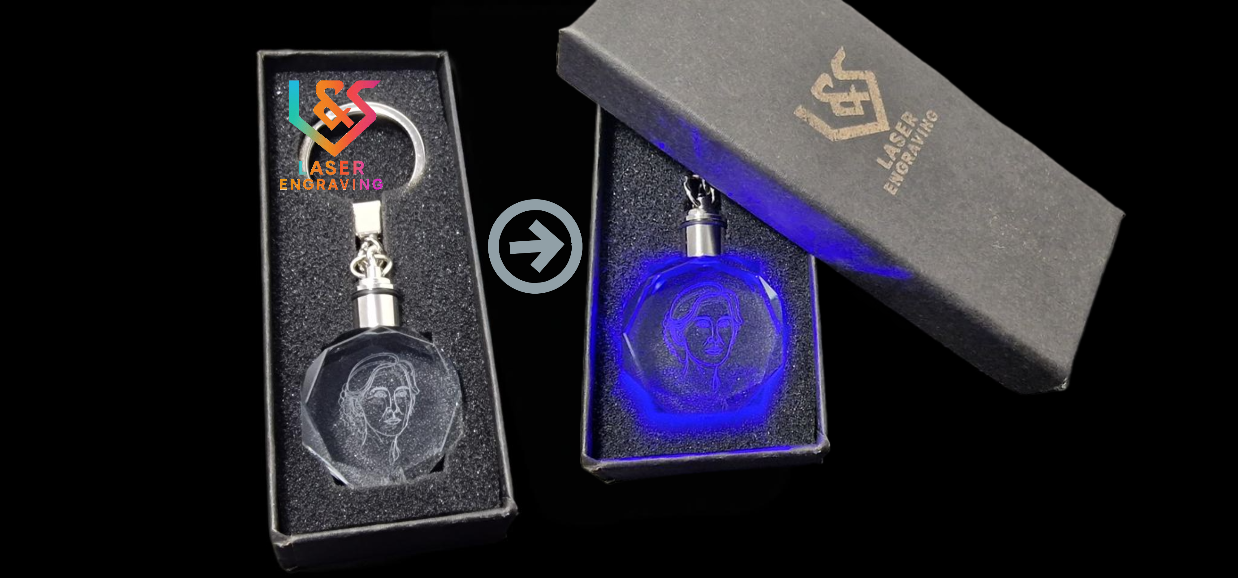 Round LED Keyring